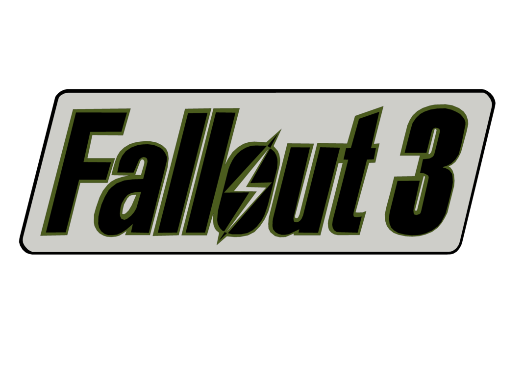 Fallout 3 Logo Transparent Png (indigo, black, gray, silver)