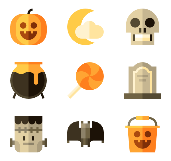 Halloween App Icons Png Isolated Photo (black, gold, silver, orange)