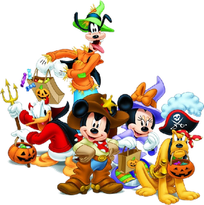 Halloween At Disneyland Png Clipart (black, white)