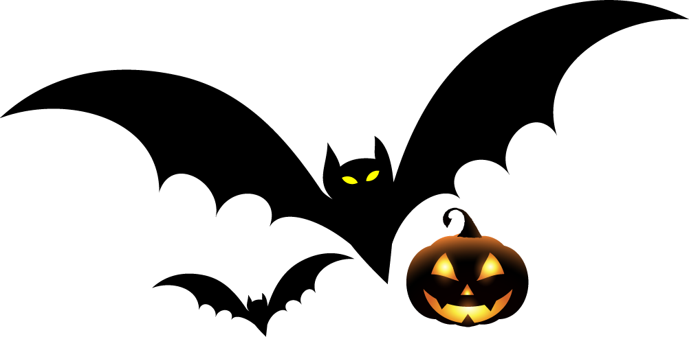 Halloween Bat Pumpkin Transparent Png (black)