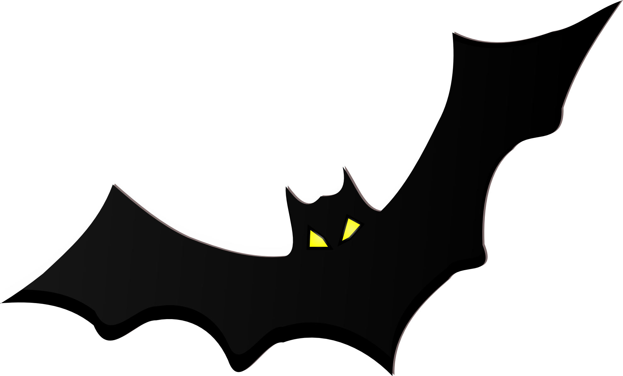 Halloween Bat Transparent Png (black, white)