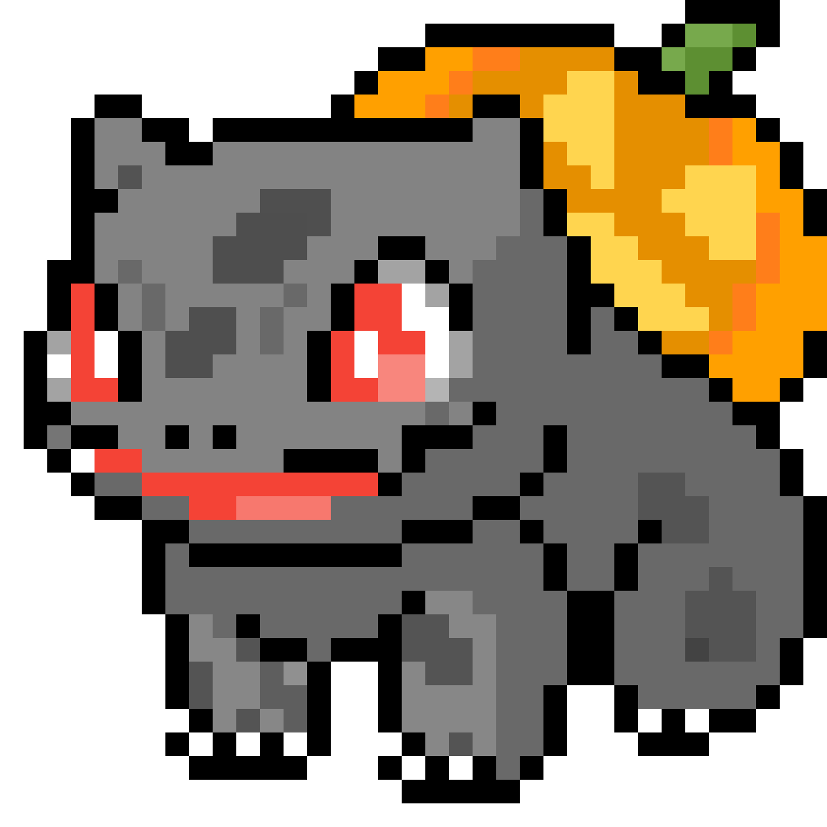 Halloween Bulbasaur Png Clipart (black, gold, gray, orange)