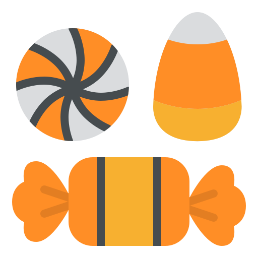 Halloween Candy Png Picture (orange, chocolate, indigo, lavender, black)