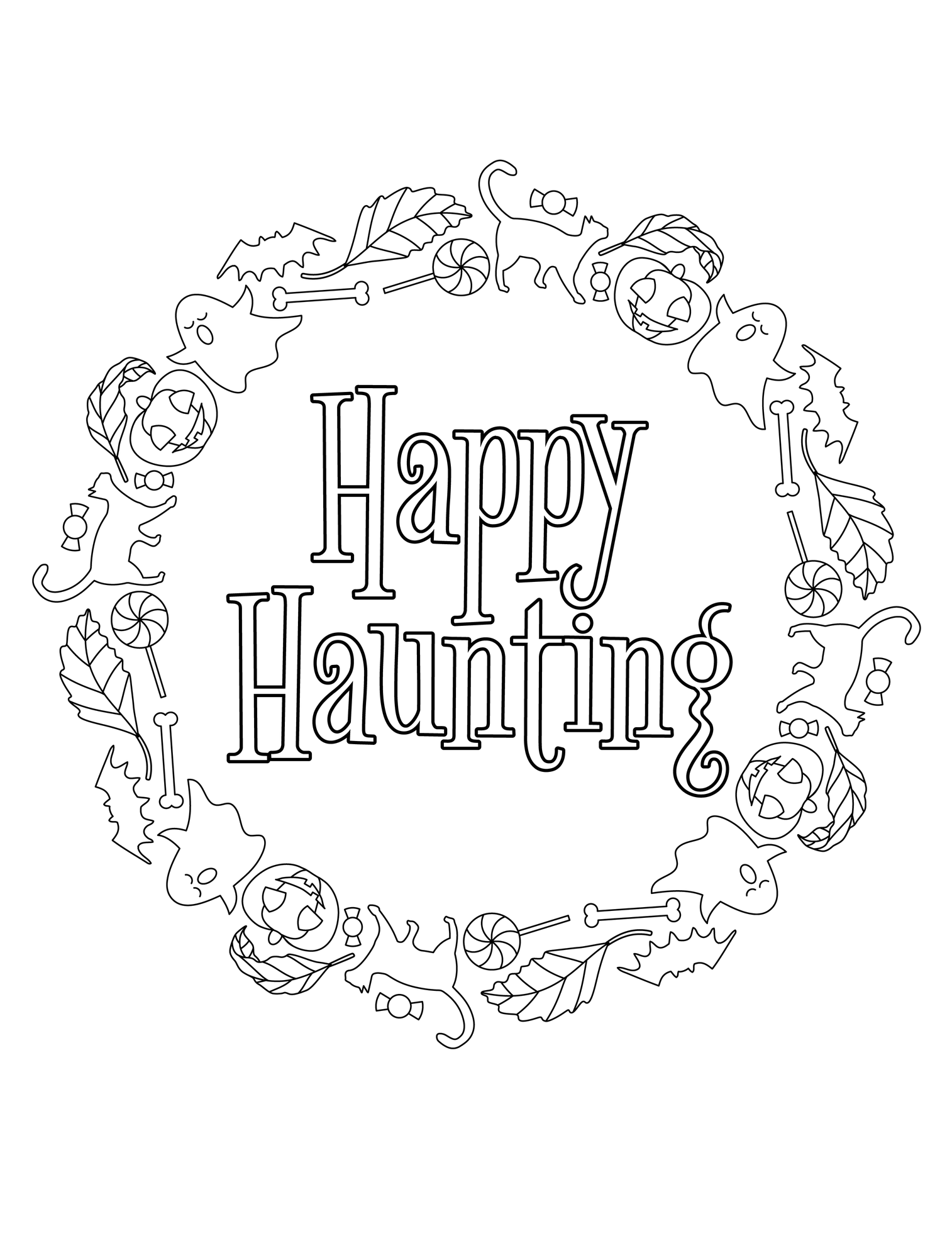 Halloween Coloring Pages Png Isolated Photo (black, white)