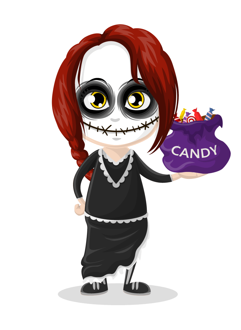 Halloween Costumes Anime Png Isolated Pic (black, gray, white)