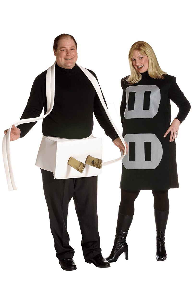 Halloween Costumes Couples Png (black, white)