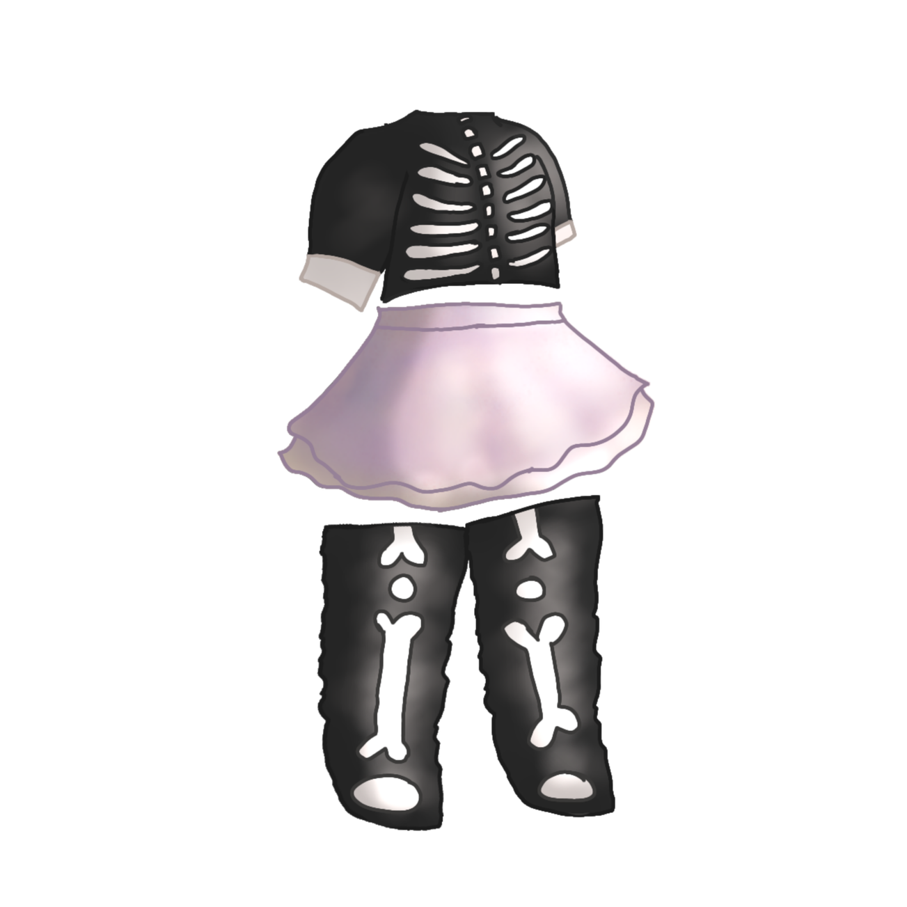 Halloween Costumes Cute Png Clipart (black, white)