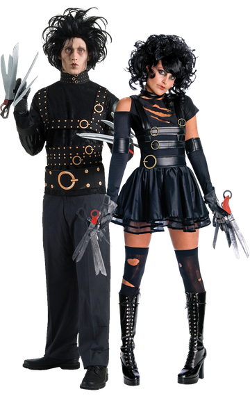 Halloween Costumes Duo Png Hd Isolated (black)