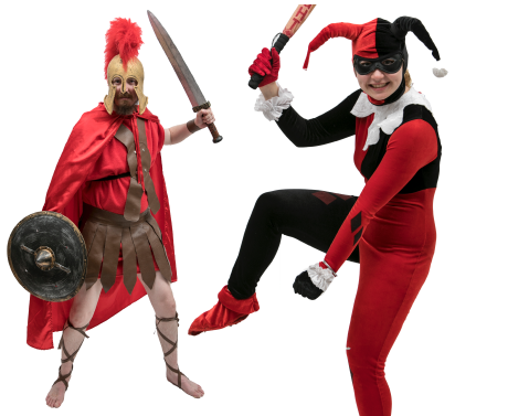 Halloween Costumes Duo Png Picture (black)