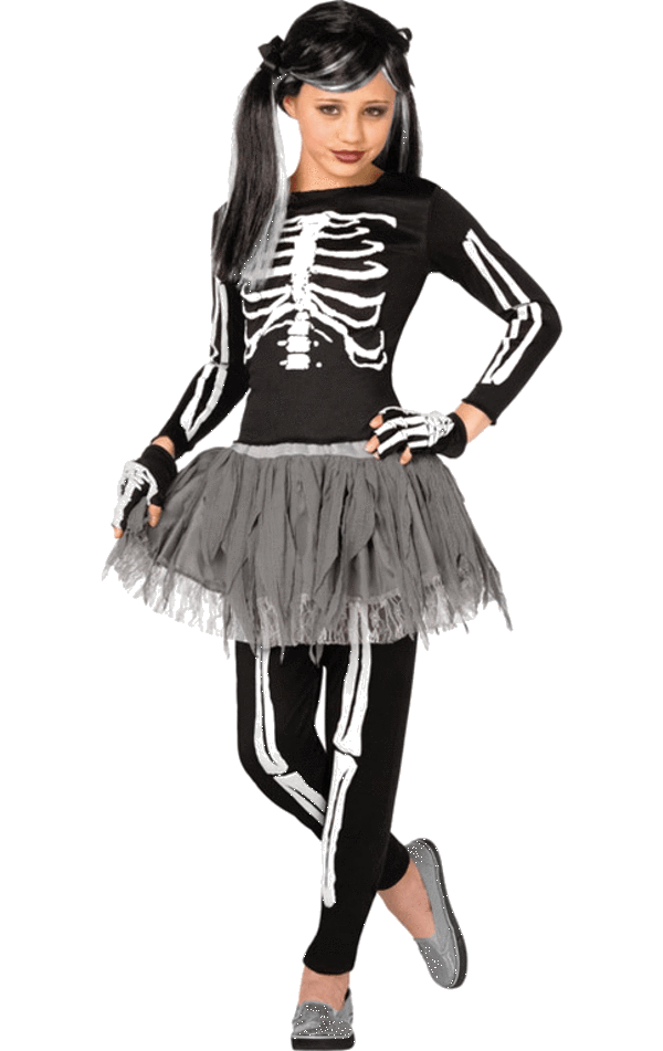 Halloween Costumes Girls Png Clipart (black, gray)