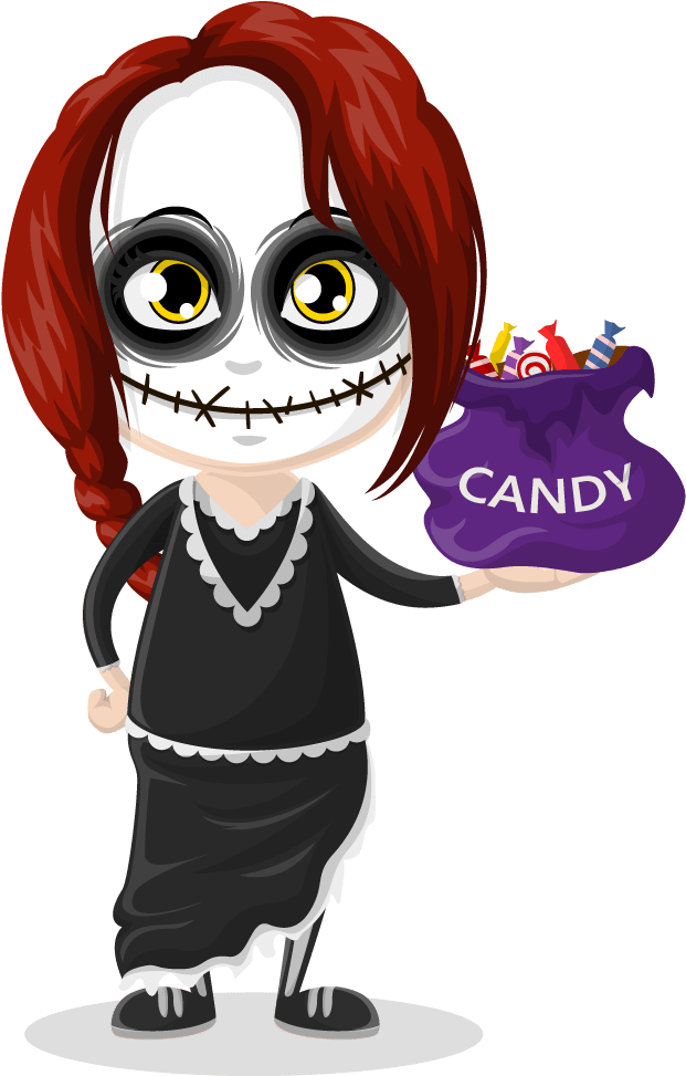 Halloween Costumes Kids Png Isolated Pic (black, white)