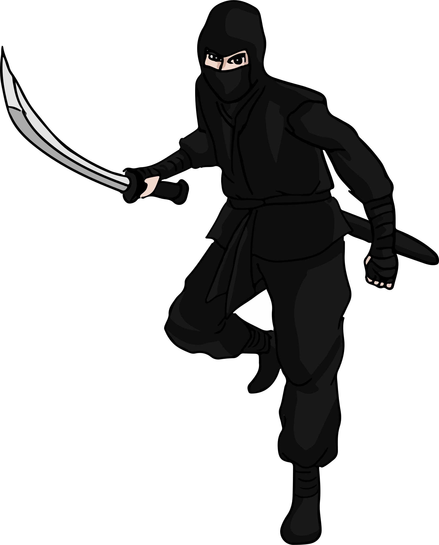 Halloween Costumes Ninja Png Isolated Image (black)