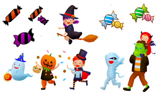 Halloween Costumes Of 3 Png (black)