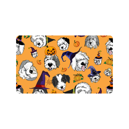 Halloween Doormat Png Transparent (black, orange, salmon, white)