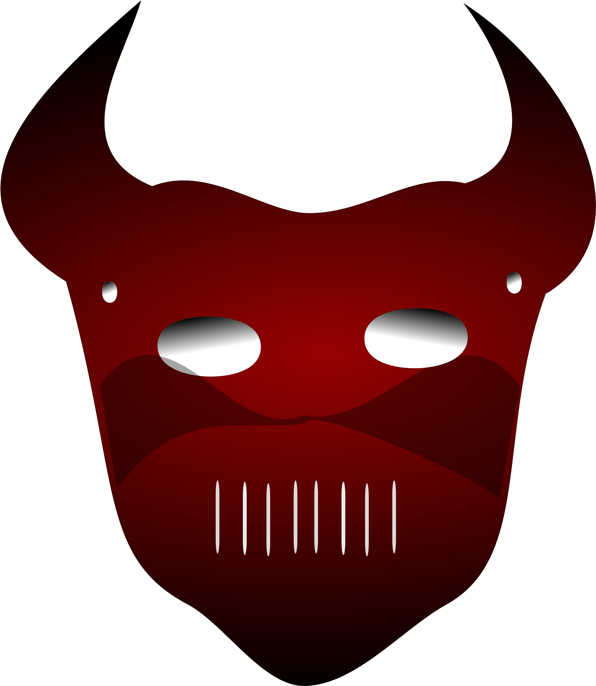 Halloween Face Mask Png Isolated Image (black, maroon, white)