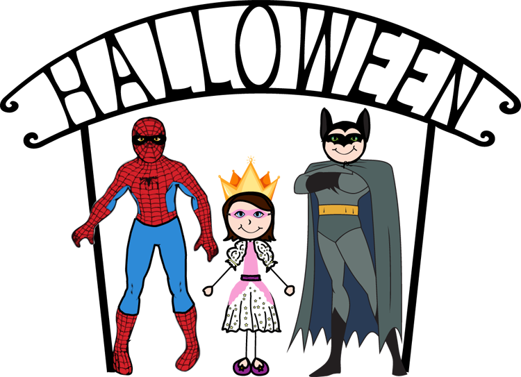 Halloween Family Costumes Png File (white, gray, lavender, black, silver)