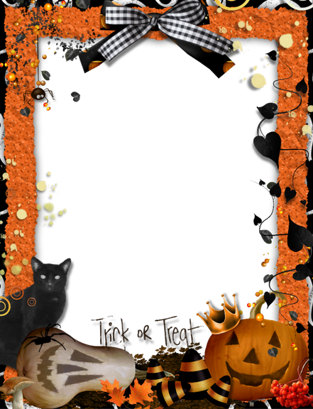 Halloween Frame Png Hd Isolated (black)