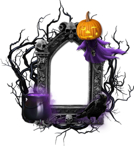 Halloween Frame Png Photo (black)