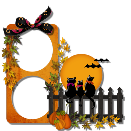 Halloween Frame Png Photos (black, orange)