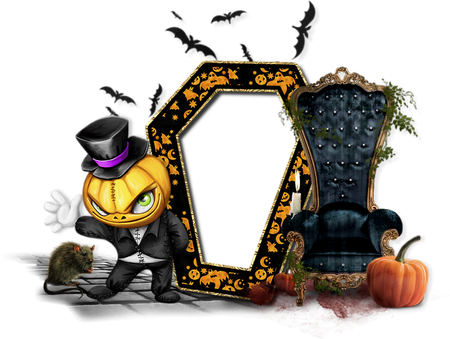 Halloween Frame Png Pic (black)