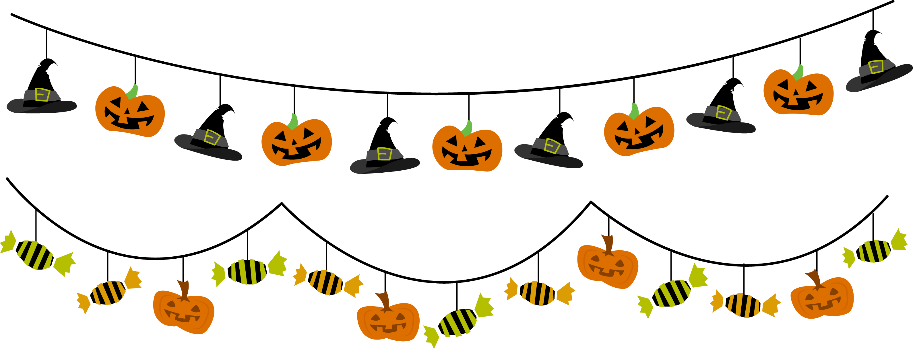 Halloween Garland Png Clipart (silver, lavender, white)