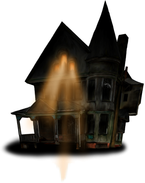 Halloween Gingerbread House Png File (black)