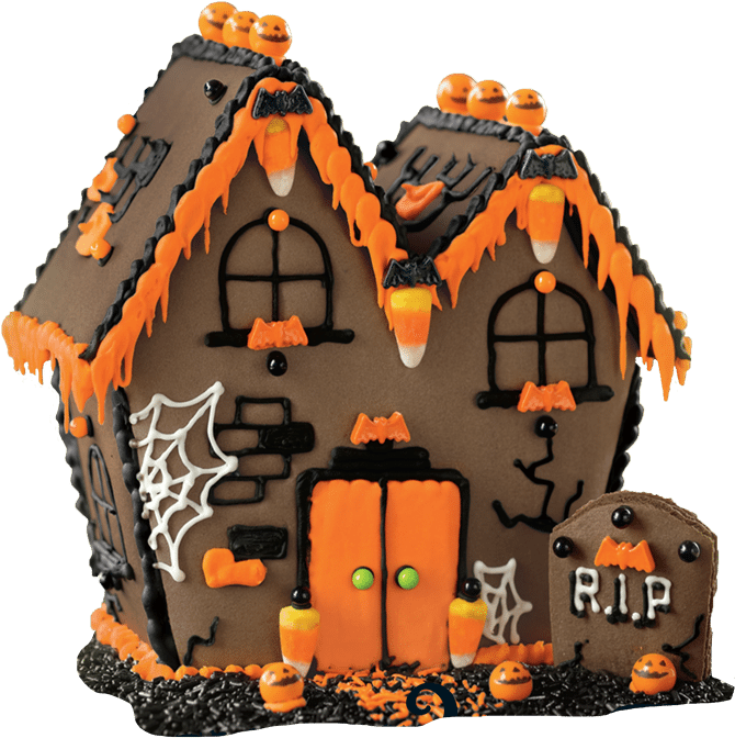 Halloween Gingerbread House Png Hd Isolated (black, gray, chocolate, olive)