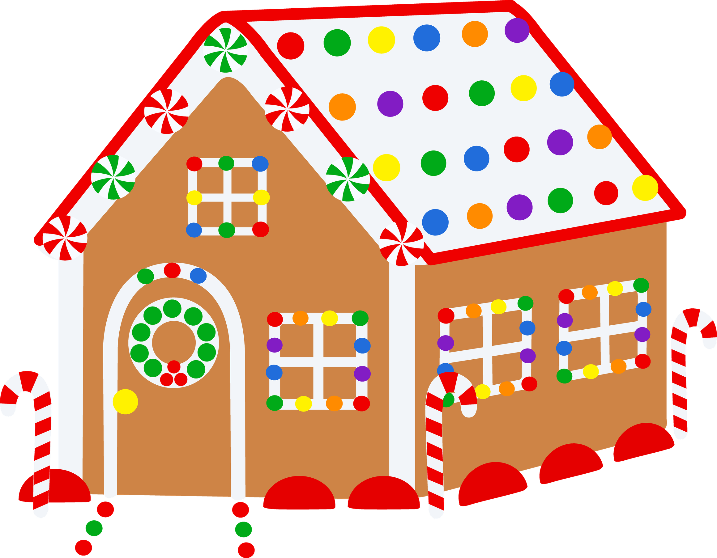 Halloween Gingerbread House Png Image (black, red, chocolate, white)