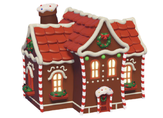 Halloween Gingerbread House Png Isolated Image (black, maroon, chocolate)