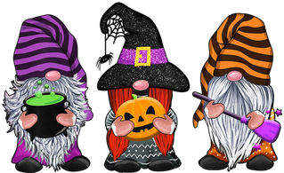 Halloween Gnomes Png Isolated Pic (black)