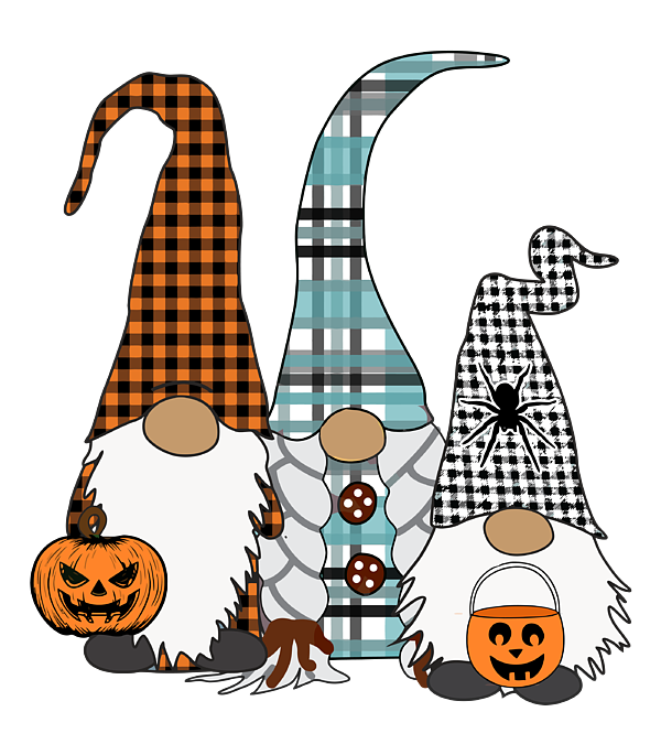 Halloween Gnomes Png Pic (salmon, white, indigo, lavender, black)