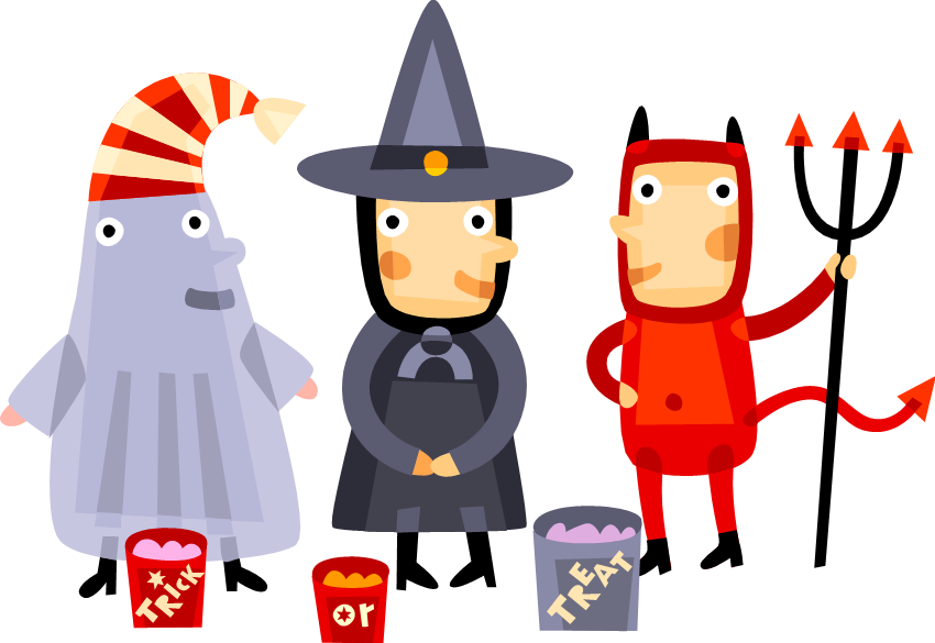 Halloween Group Costumes Png Hd (indigo, gray, black, silver, pink)