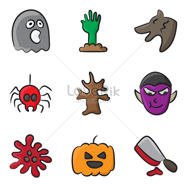 Halloween Icons Png Hd Isolated (gray, orange)