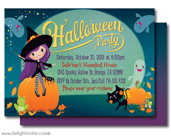 Halloween Invitations Png Photo (navy, white, indigo, lavender, silver)