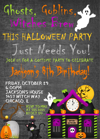 Halloween Invitations Png (indigo, black, white)