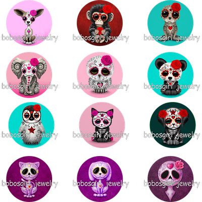 Halloween Jewelry Png Clipart (teal, black, greenish blue, pink)