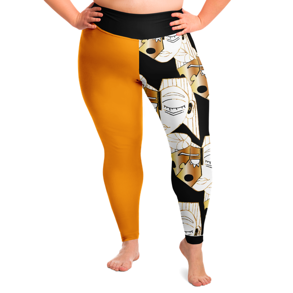 Halloween Leggings Png Isolated Pic (black, chocolate, orange)