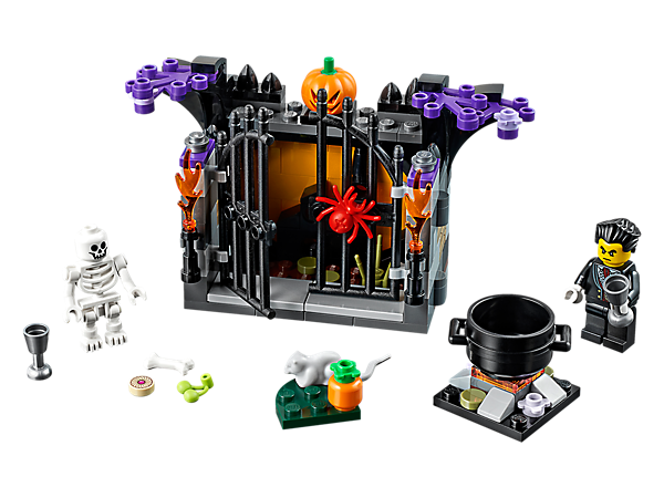 Halloween Lego Png Image (black, white)