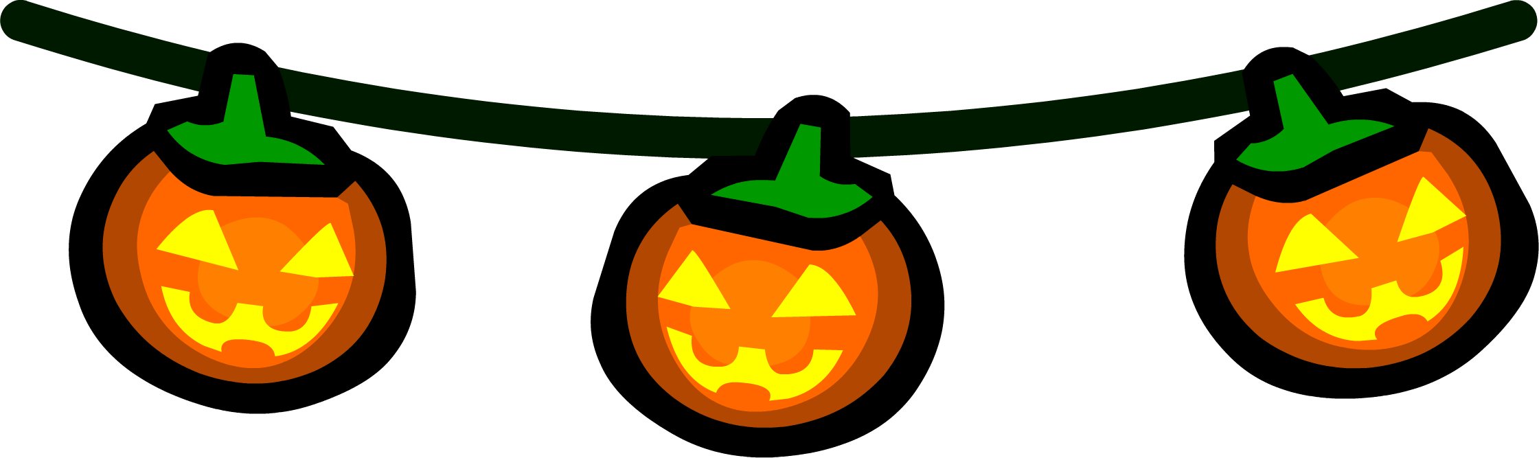 Halloween Lights Png Pic (black, yellow, orange)