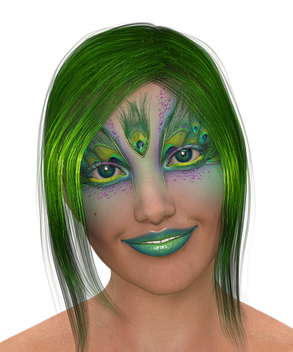 Halloween Makeup Png Isolated Hd (black, green)