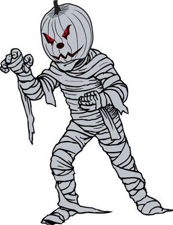 Halloween Mummy Png Photos (black, silver)