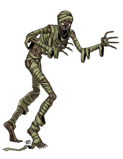 Halloween Mummy Png Transparent Image (black, olive)