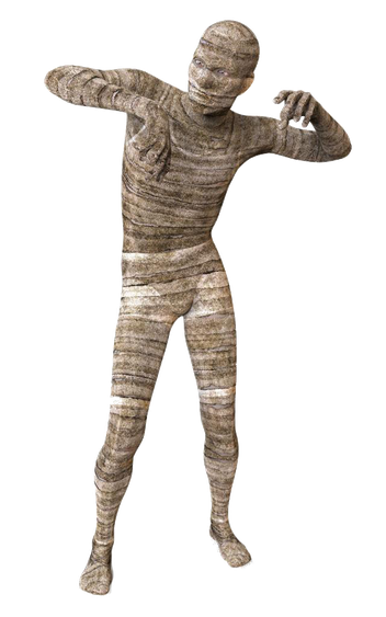 Halloween Mummy Transparent Background (black, gray)