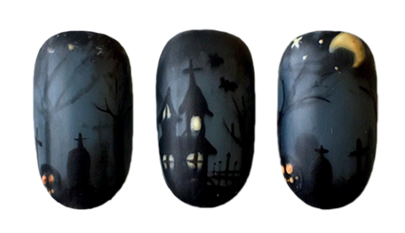 Halloween Nail Stickers Png Picture (black, white)