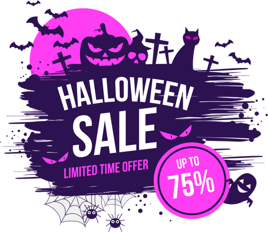 Halloween Party Png Clipart (indigo, black, purplish red, white)