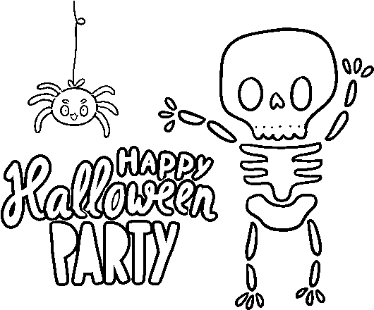 Halloween Party Png (black, silver, white)