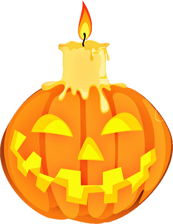 Halloween Pumpkin Png File (black, salmon, yellow, orange)