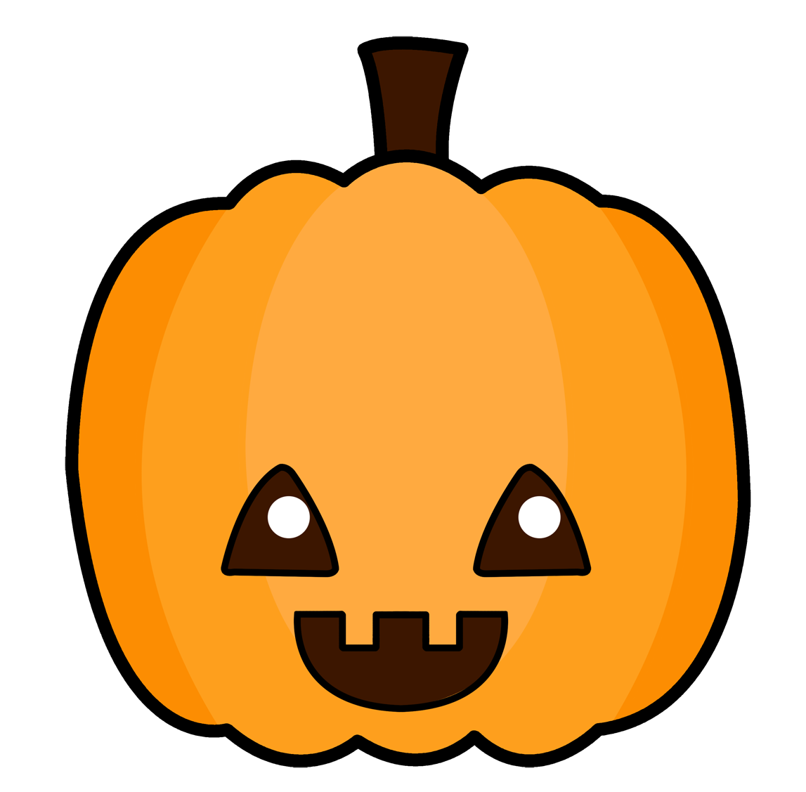 Halloween Pumpkin Png Image (black, salmon, orange)