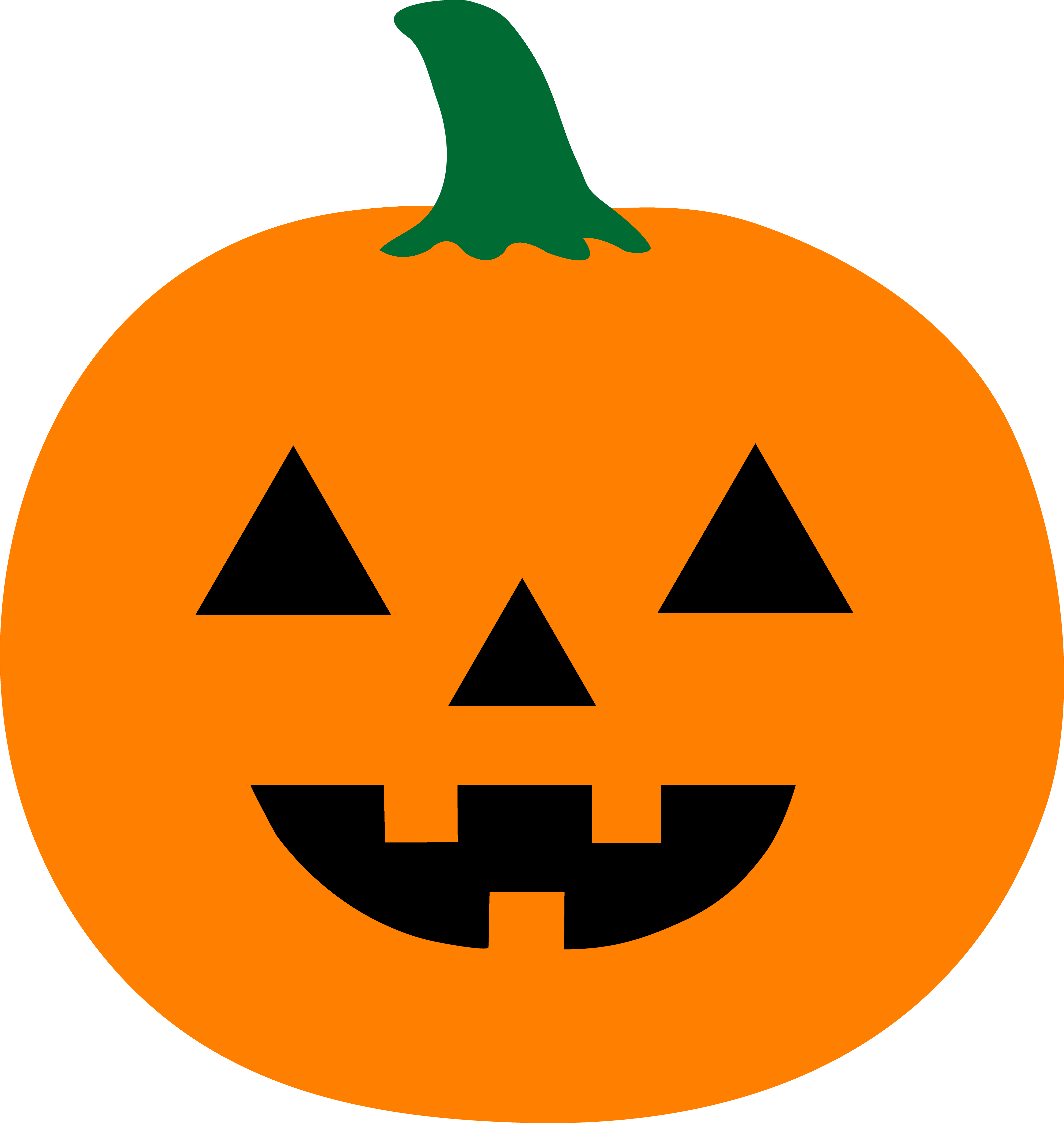 Halloween Pumpkin Png Image (chocolate, black, green, orange)