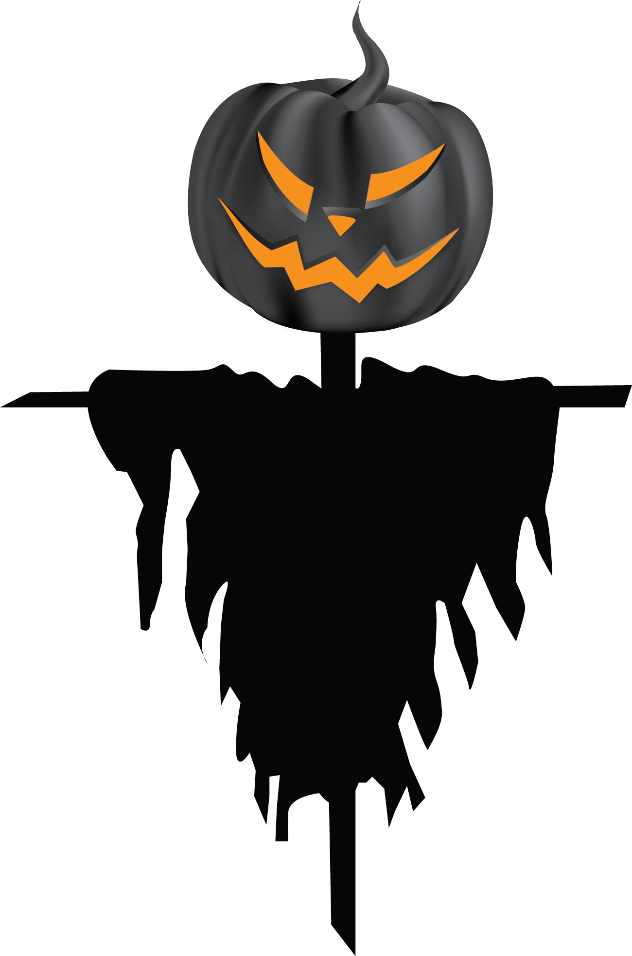 Halloween Pumpkin (black, white)